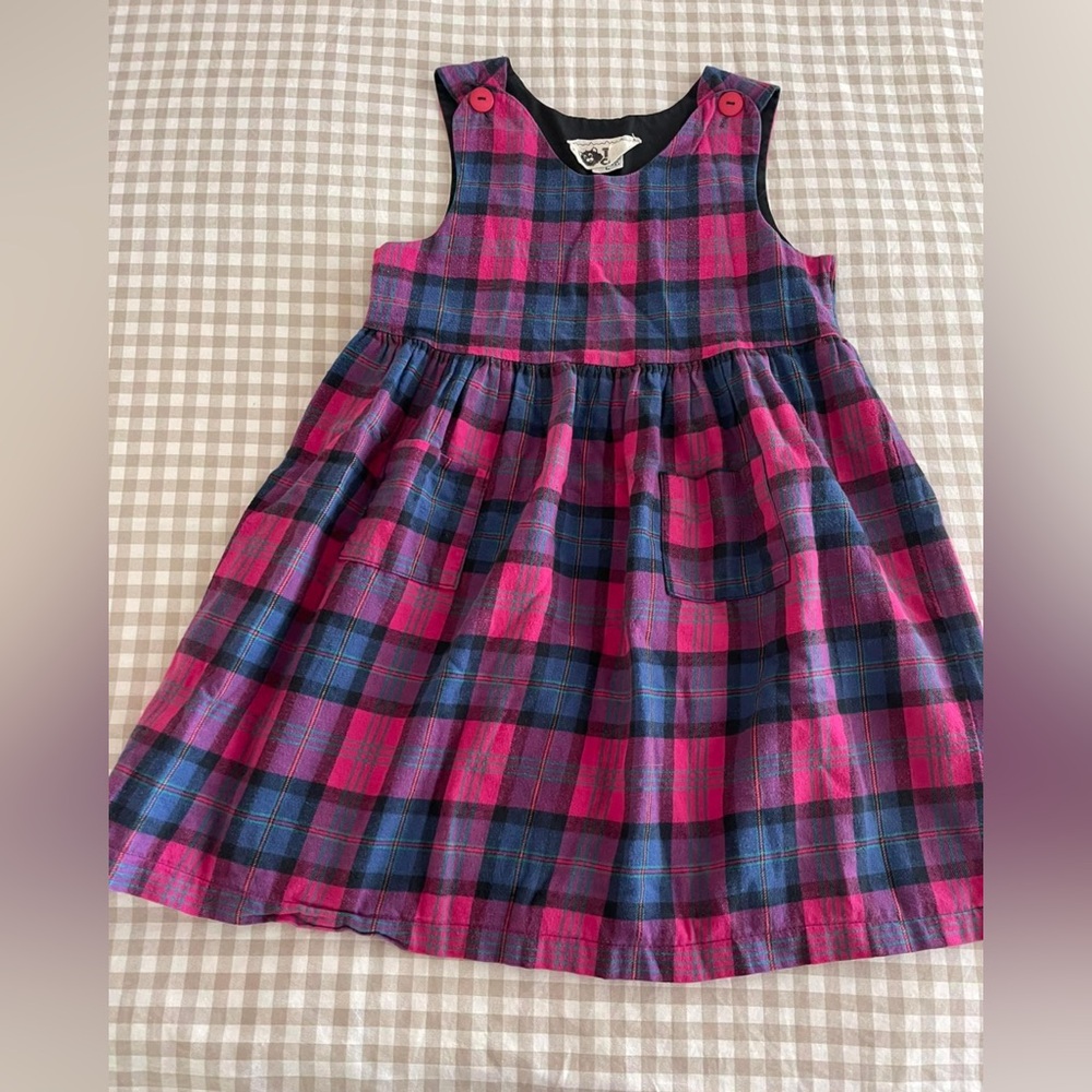 Vintage colorful plaid dress
